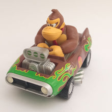 Cargar imagen en el visor de la galería, Mario Kart Wii Donkey Kong DK Pull Back Car Wildstar &amp; Fire Hot Rod Nintendo 2008 Toy
