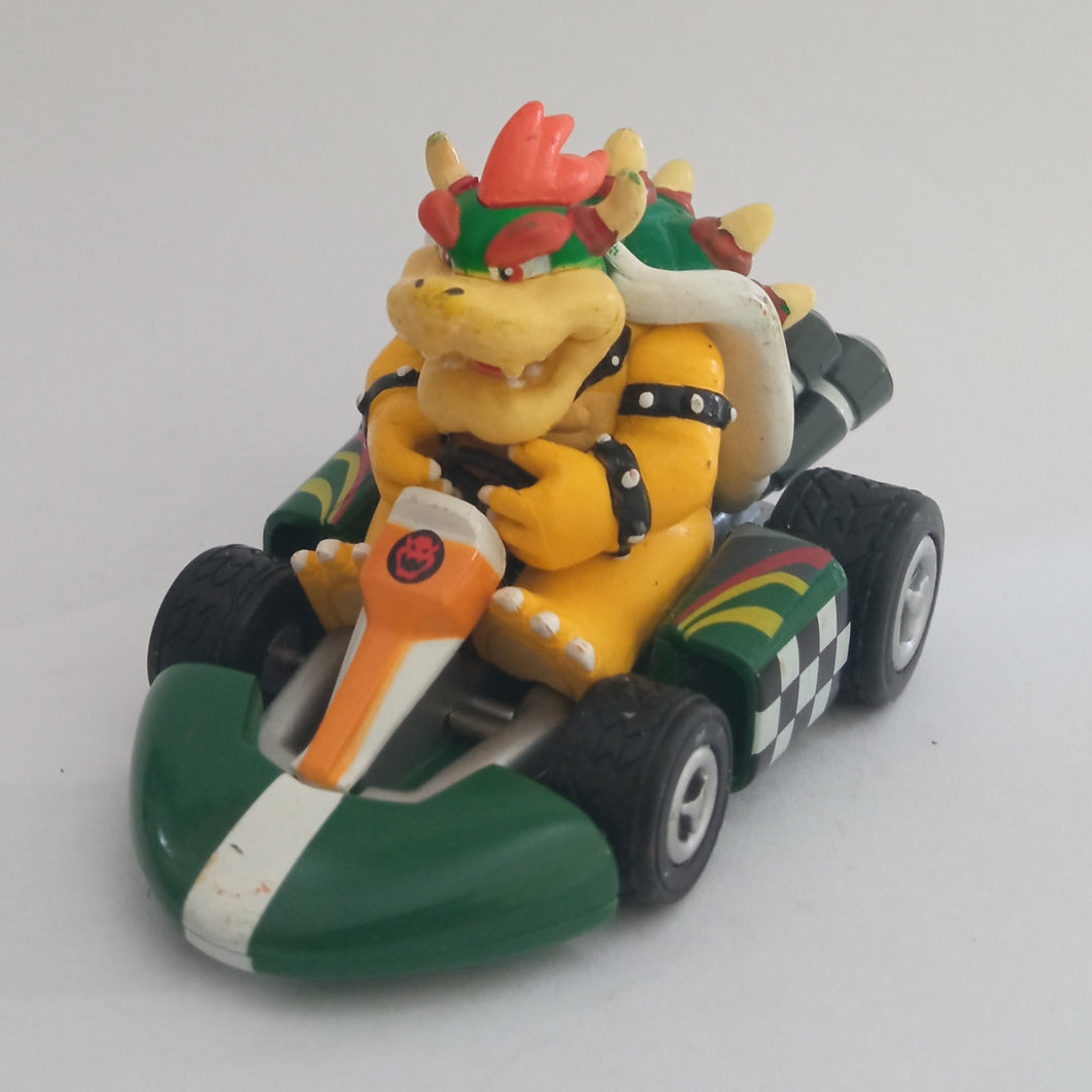 Mario Kart Wii Koopa (Bowser) Pull Back Car Wildstar & Fire Hot Rod Nintendo 2008 Toy
