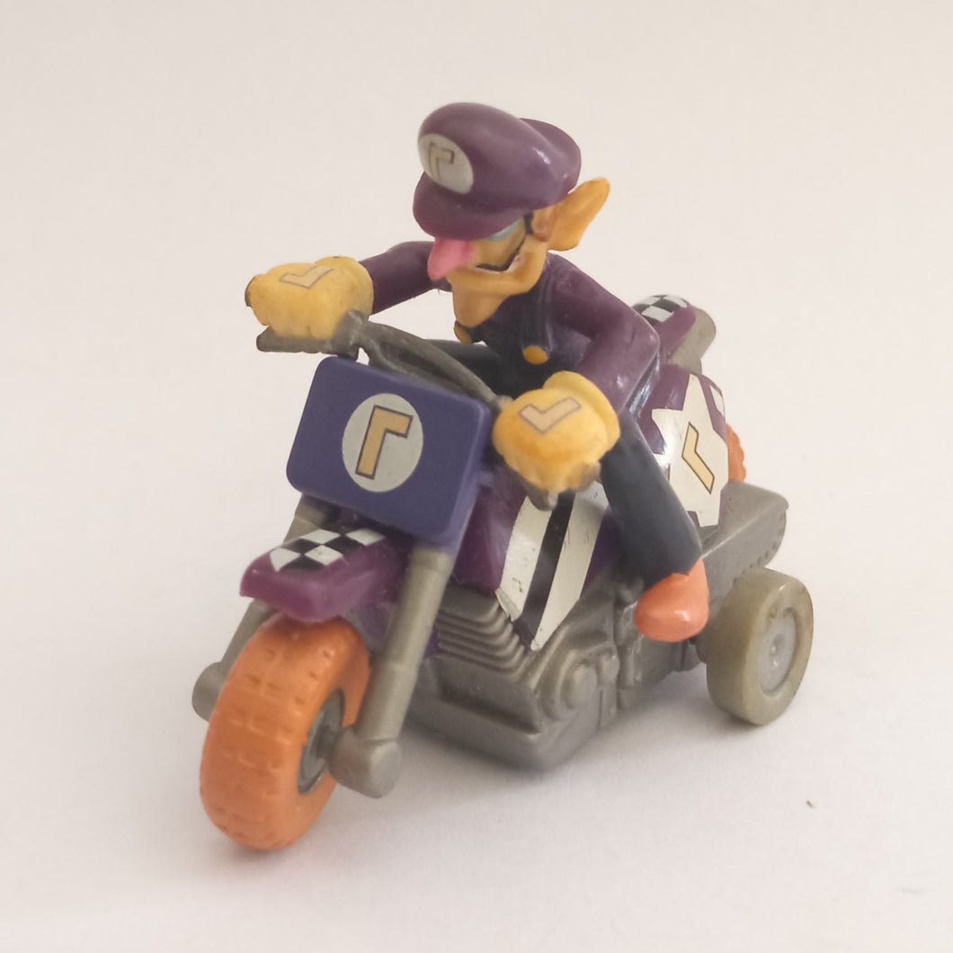 Mario Kart Wii Waluigi Pull Back Mini Car Bike Toy Nintendo 2008