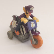 Cargar imagen en el visor de la galería, Mario Kart Wii Waluigi Pull Back Mini Car Bike Toy Nintendo 2008
