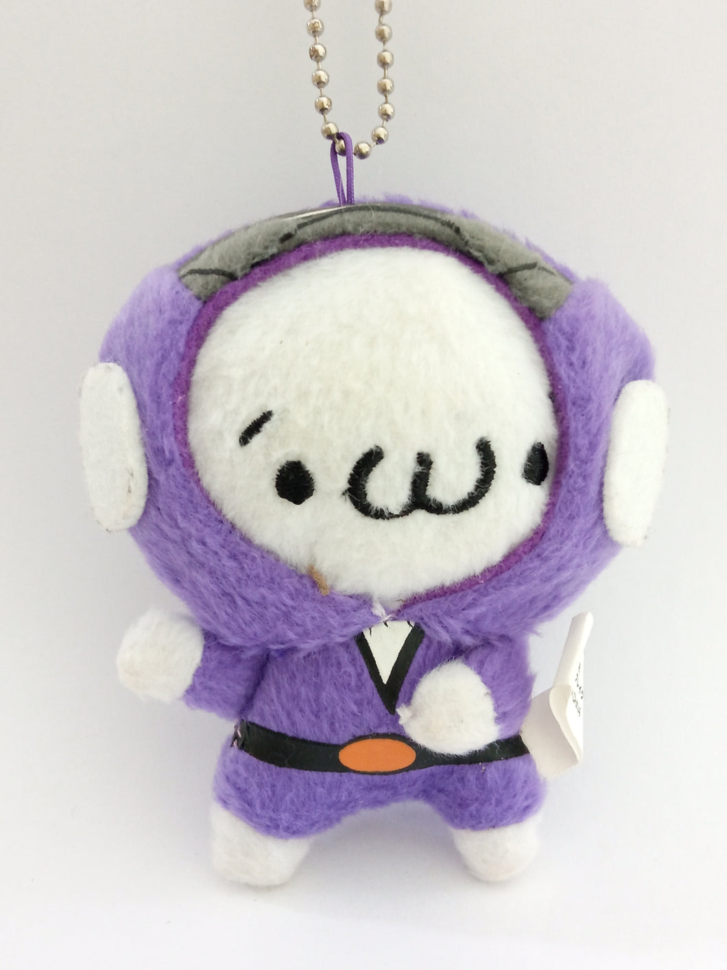 Kaomoji Emoticon Battle Ninja Suit Plush Doll Keychain Mascot Key Holder Strap