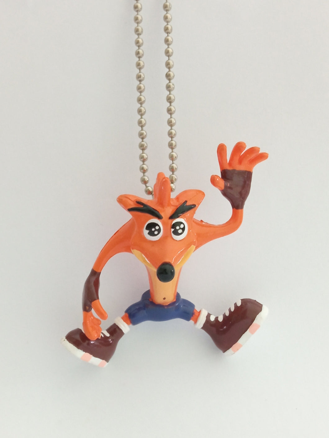 Crash Bandicoot Figure Keychain Mascot Key Holder Strap Vintage Rare 1999