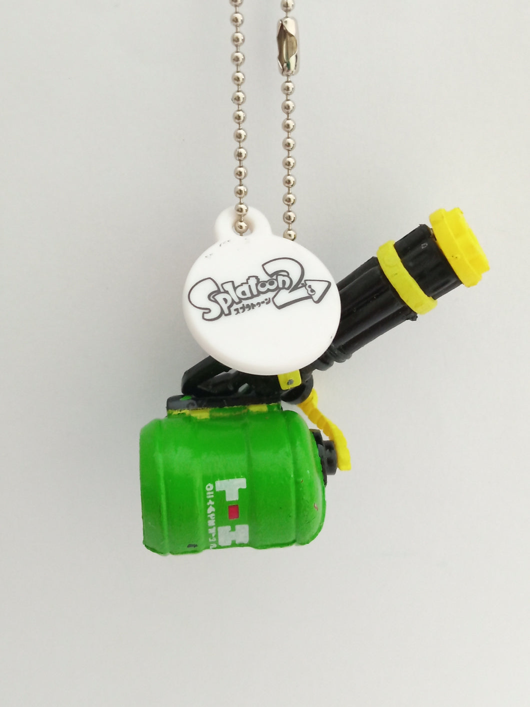Splatoon 2 Mascot Weapons Keychain Heavy Splatling Barrel Spinner  (Neon Green) Figure Key Holder Strap