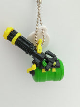 Load image into Gallery viewer, Splatoon 2 Mascot Weapons Keychain Heavy Splatling Barrel Spinner  (Neon Green) Figure Key Holder Strap
