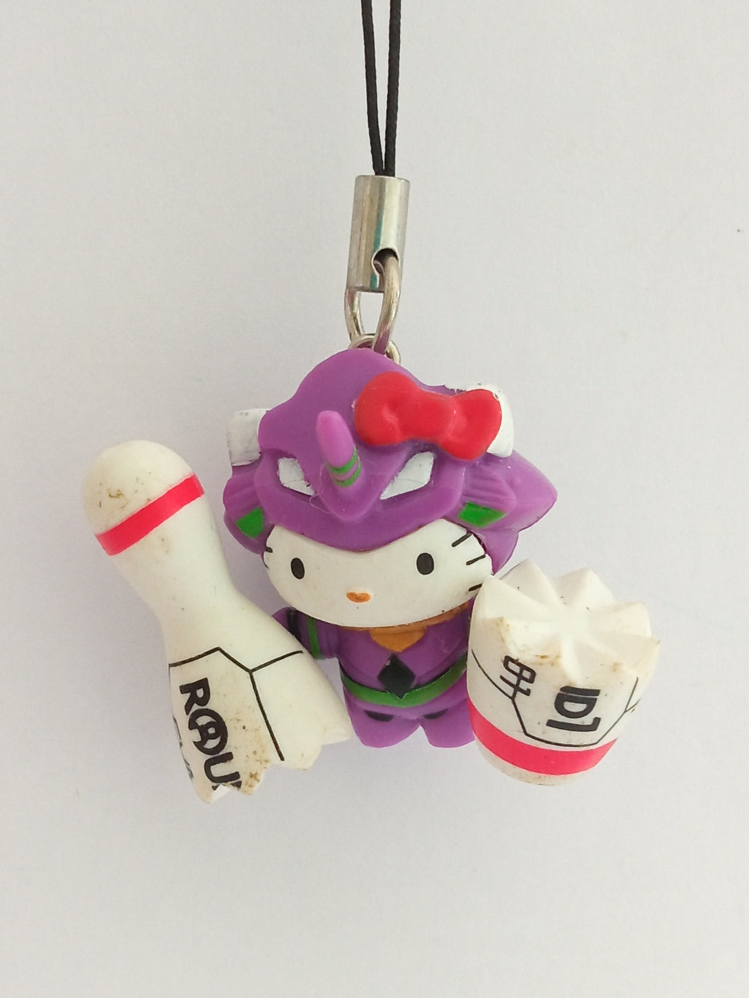 Round1 X Evangelion Sychronized With Hello Kitty Strappin Strap Key Holder
