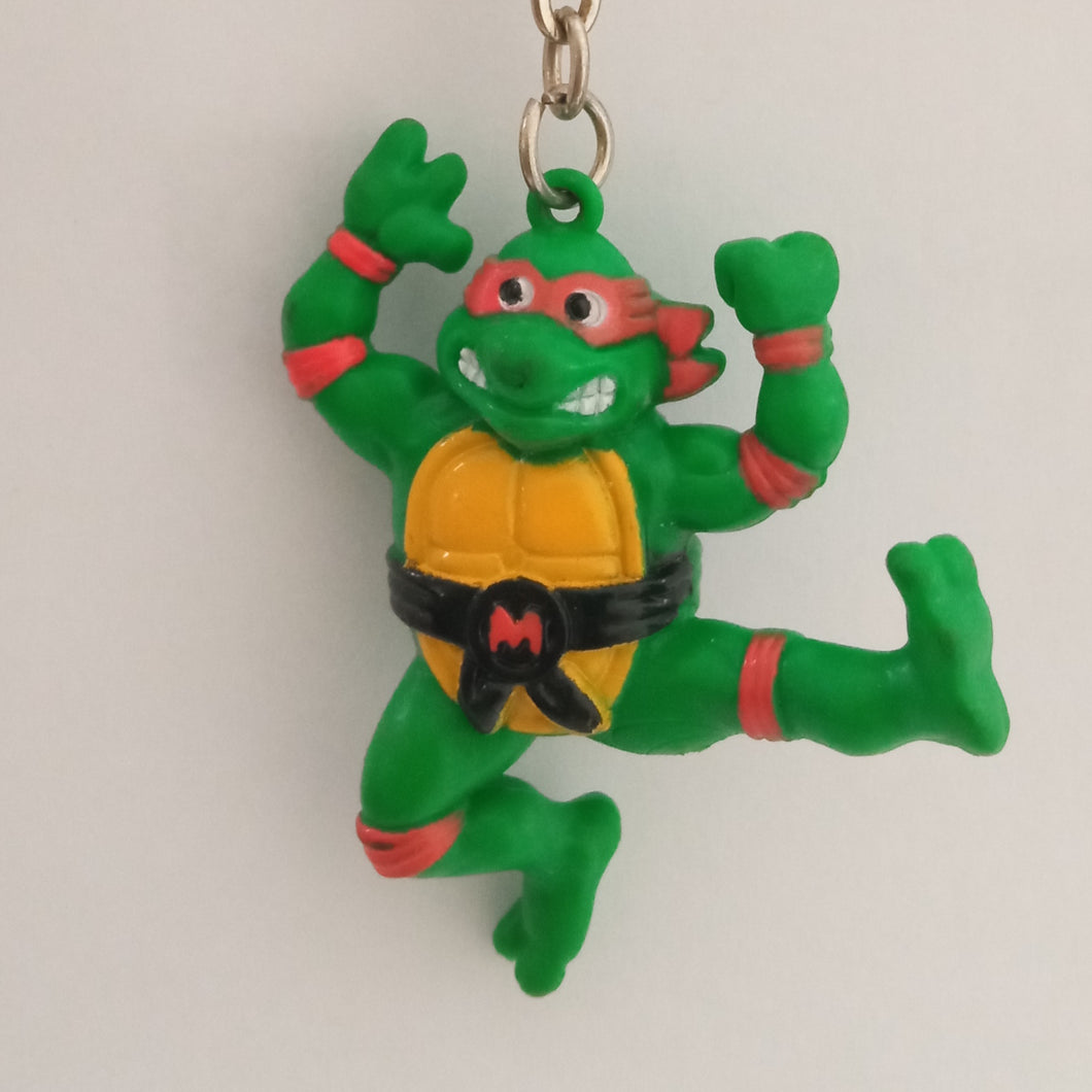 Teenage Mutant Ninja Turtles Michaelanglo Figure Keychain Mascot Key Holder Strap Vintage Rare 1994