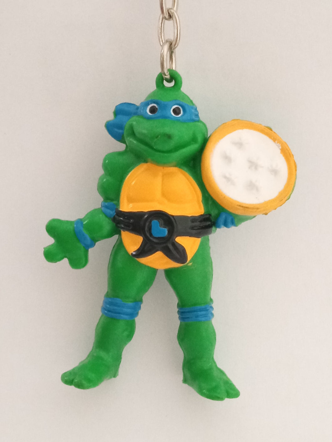 Teenage Mutant Ninja Turtles Leonardo Figure Keychain Mascot Key Holder Strap Vintage Rare 1994