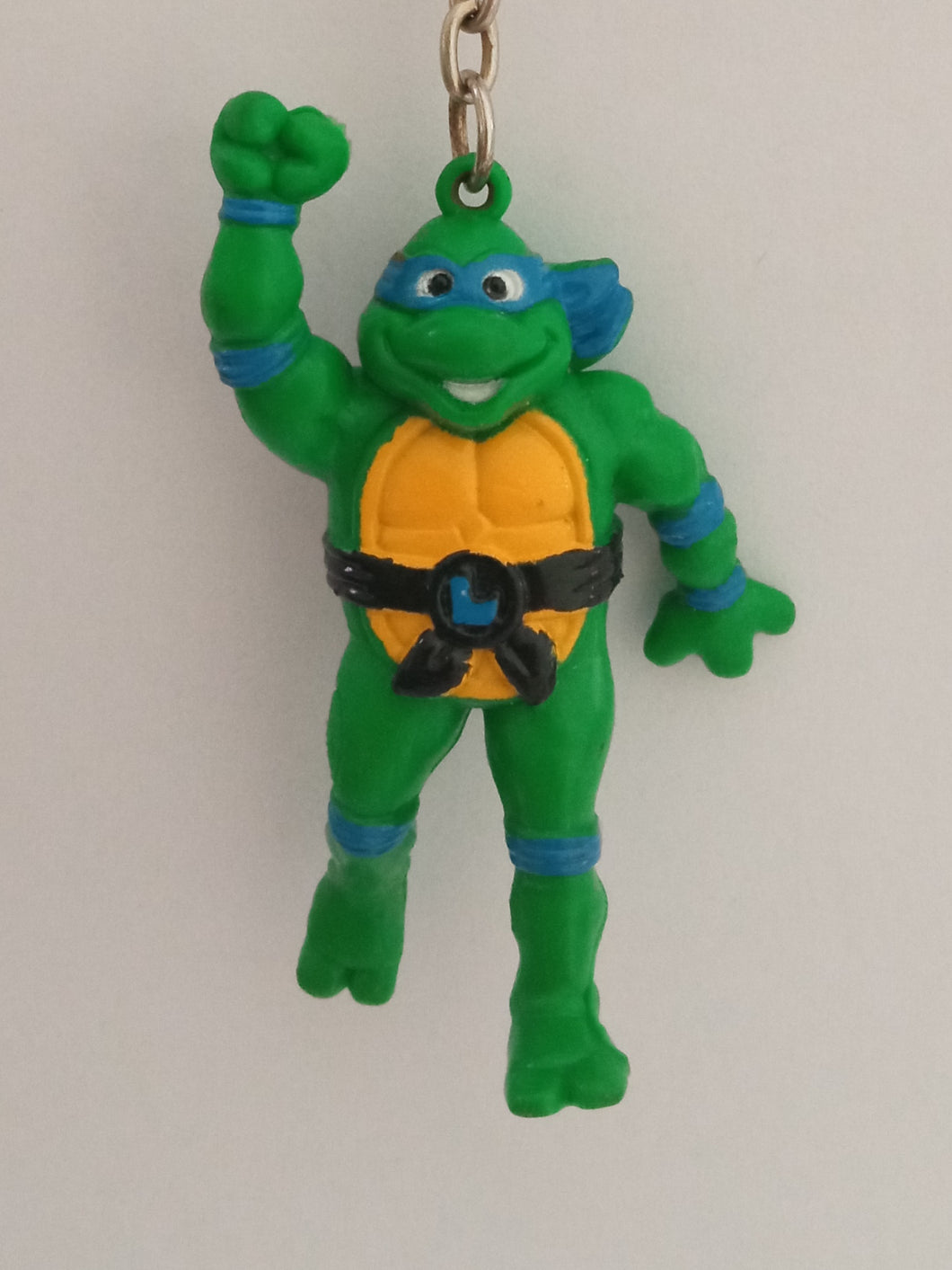 Teenage Mutant Ninja Turtles Leonardo Figure Keychain Mascot Key Holder Strap Vintage Rare
