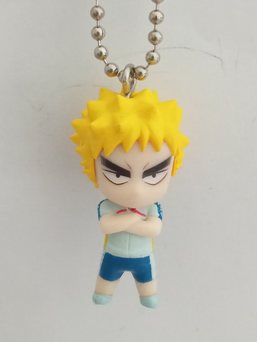 Yowamushi Pedal Fukutomi Juichi Figure Swing Keychain Mascot Key Holder Strap