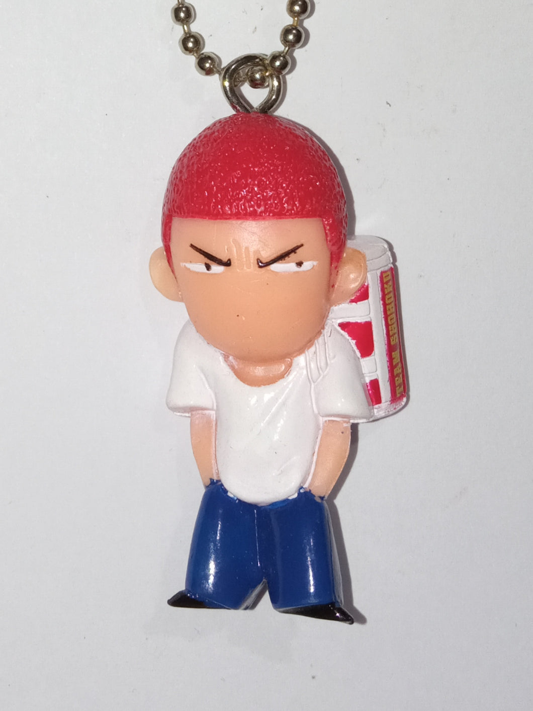 Slam Dunk HANAMICHI SAKURAGI Figure Keychain Mascot Key Holder Strap Vintage Rare 1995
