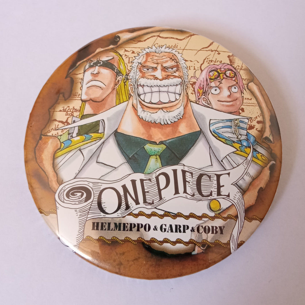 One Piece HELMEPPO & GARP & COBY Yakara Mugiwara Store Limited Can Badge Button Pin
