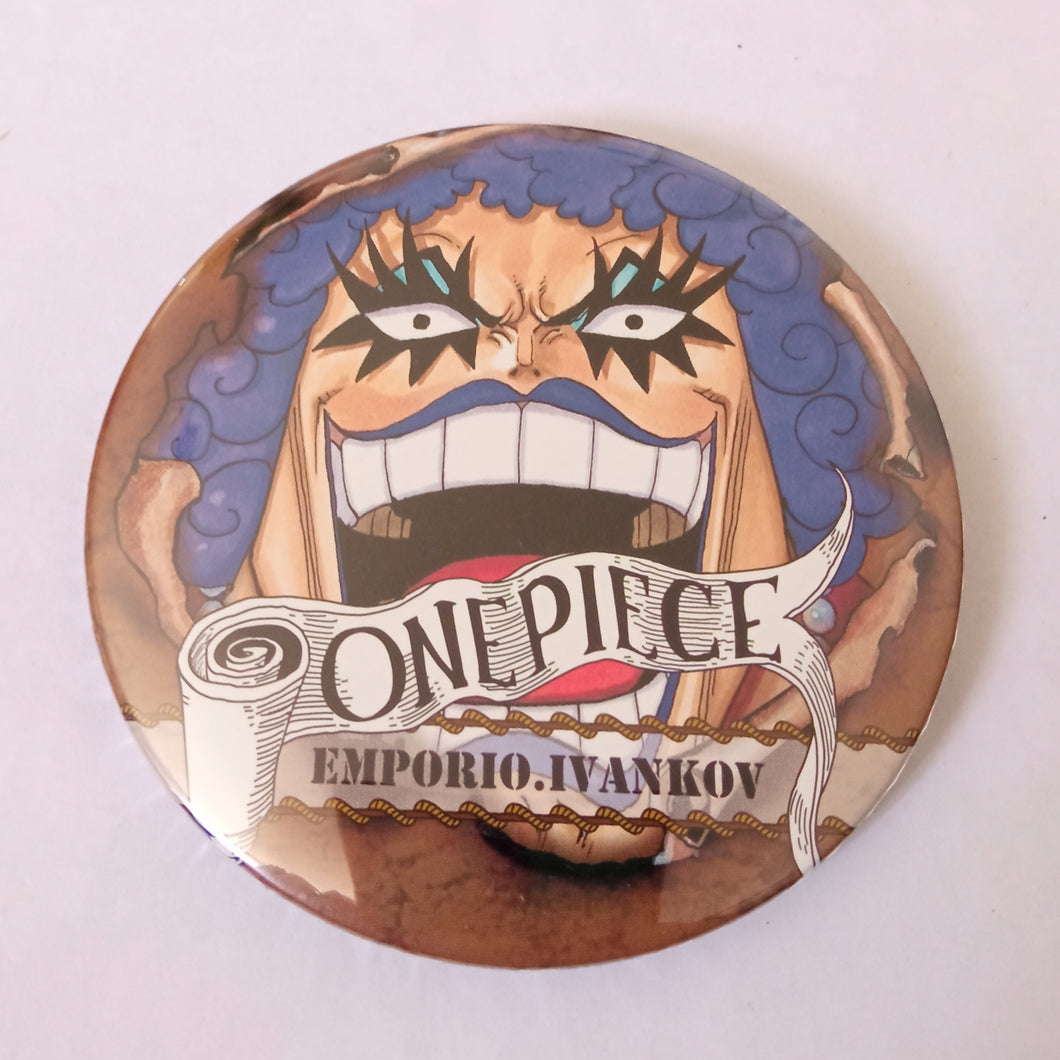 One Piece EMPORIO IVANKOV Yakara Mugiwara Store Limited Can Badge Button Pin