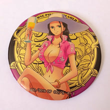 Load image into Gallery viewer, One Piece NICO ROBIN Film Gold Yakara Mugiwara Store Limited Can Badge Button Pin
