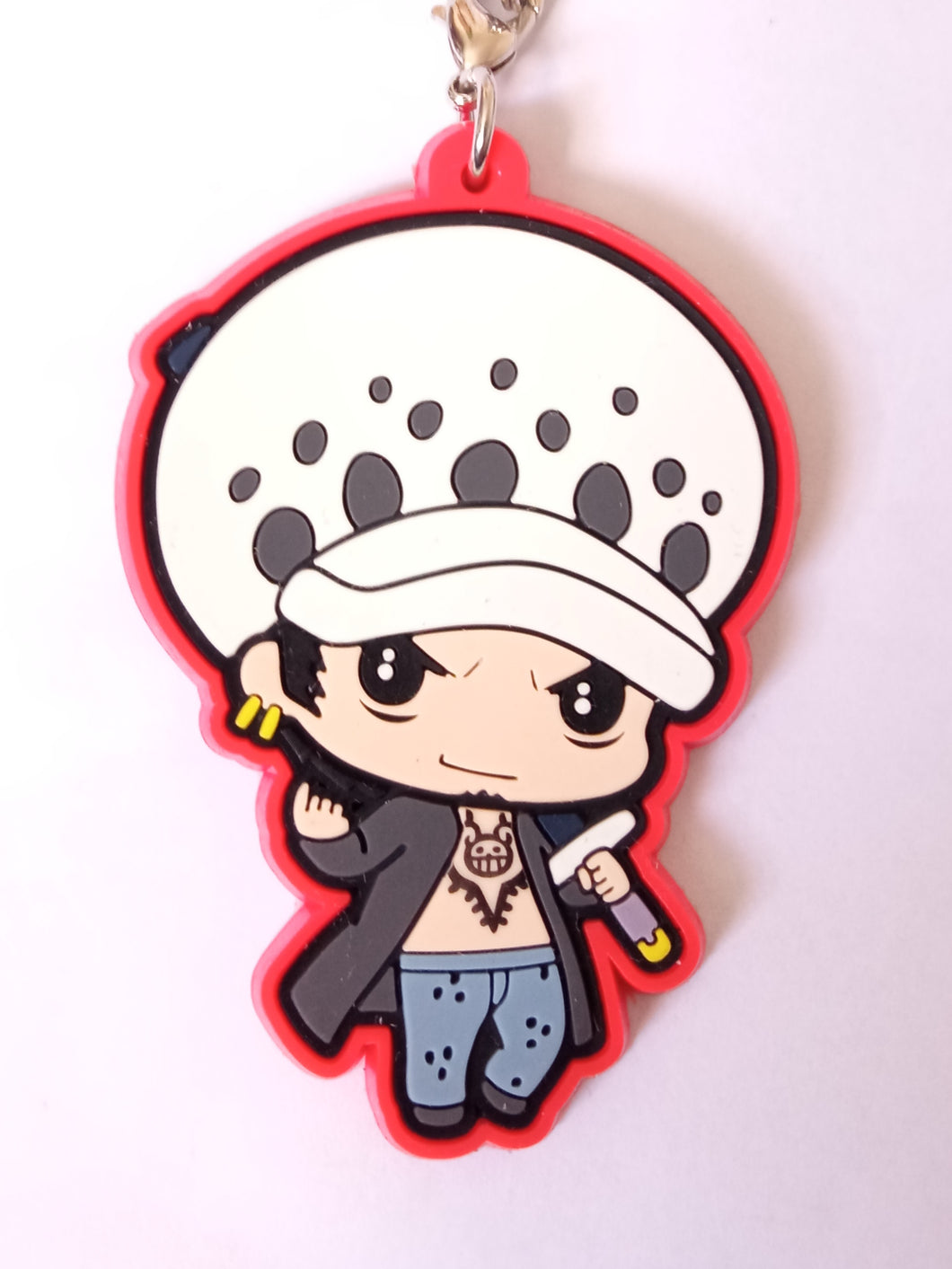 One Piece TRAFALGAR LAW Tokyo OP Tower Rubber Strap Keychain Mascot Key Holder Charm