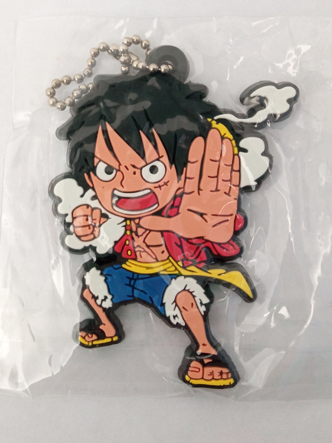 One Piece LUFFY Rubber Strap Keychain Mascot Key Holder Charm