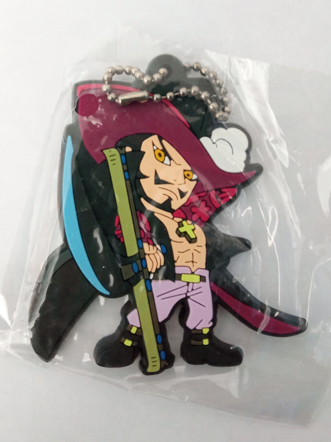 One Piece DRACULE MEWHAWK Rubber Strap Keychain Mascot Key Holder Charm