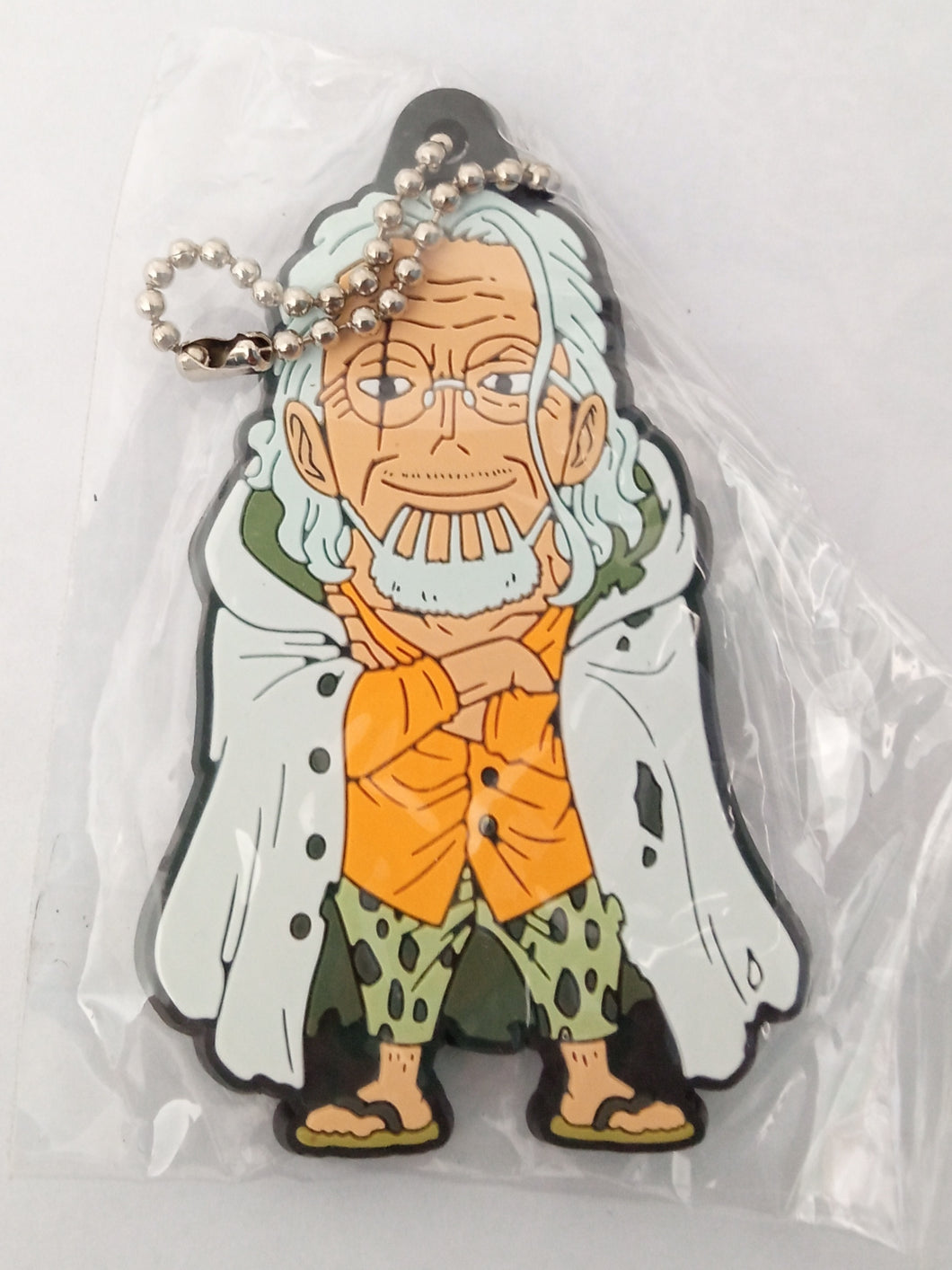 One Piece RAYLEIGH Rubber Strap Keychain Mascot Key Holder Charm