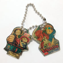 Load image into Gallery viewer, One Piece &amp; Digimon Tamers Promo Metal Charm Keychain Spring 2002 Toei Anime Fair
