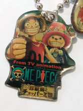Load image into Gallery viewer, One Piece &amp; Digimon Tamers Promo Metal Charm Keychain Spring 2002 Toei Anime Fair
