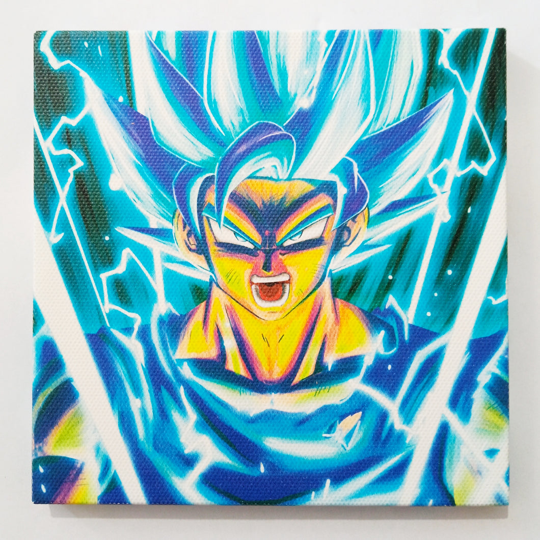 Dragon Ball  SON GOKU ULTIMATE VARIATION Ichiban Kuji H Prize Canvas Art on Wood  Size: 12cm²