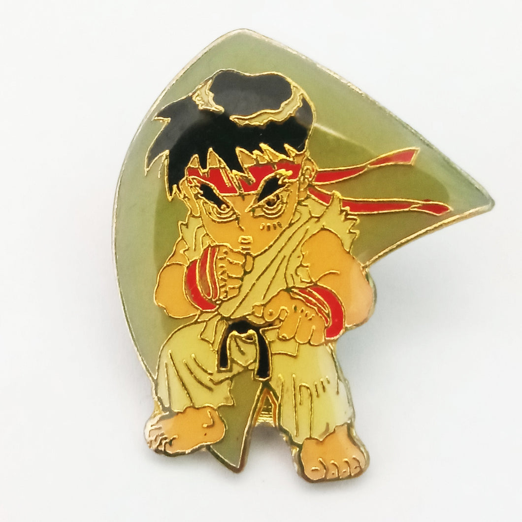 SUPER Street Fighter II SSFII RYU Pin Badge Capcom Very Rare Vintage