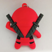 Load image into Gallery viewer, Dead Pool Kawaii 3D Rubber Keychain Mascot Keyring
