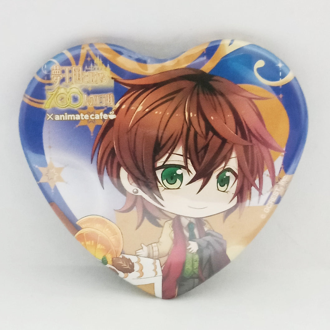 Dream Kingdom and 100 Sleeping Princes x Animate cafe Heart Trading Can Badge