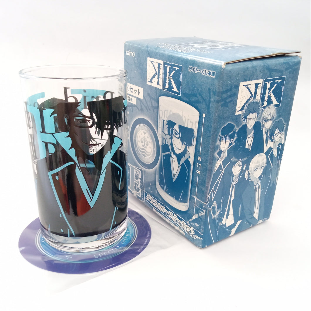 K: Return of Kings - Fushimi Saruhiko - Glass & Coaster - Prize E (Taito Kuji)
