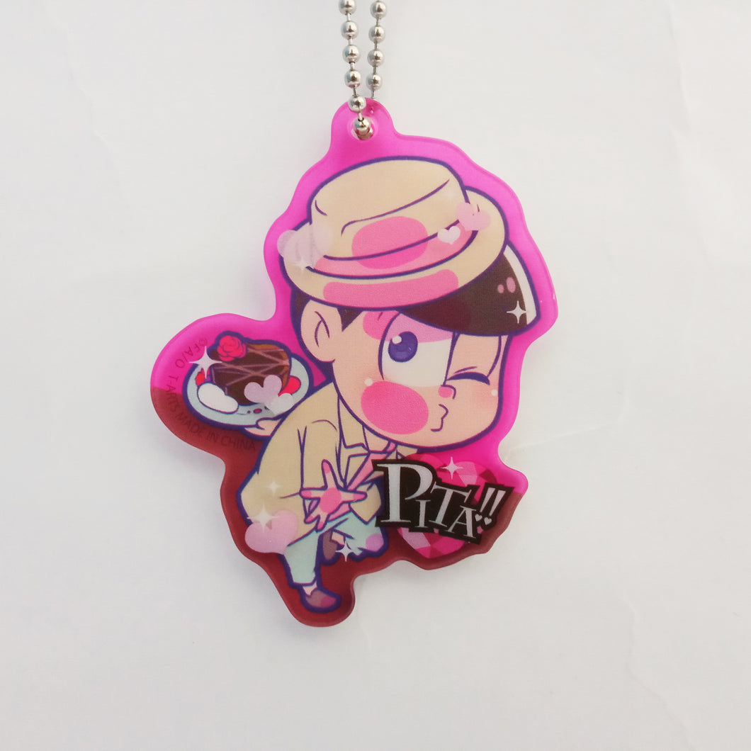 Osomatsu-san - Matsuno Todomatsu - Acrylic Keychain - Keyholder - Pita! Deforme (Takara Tomy A.R.T.S.)