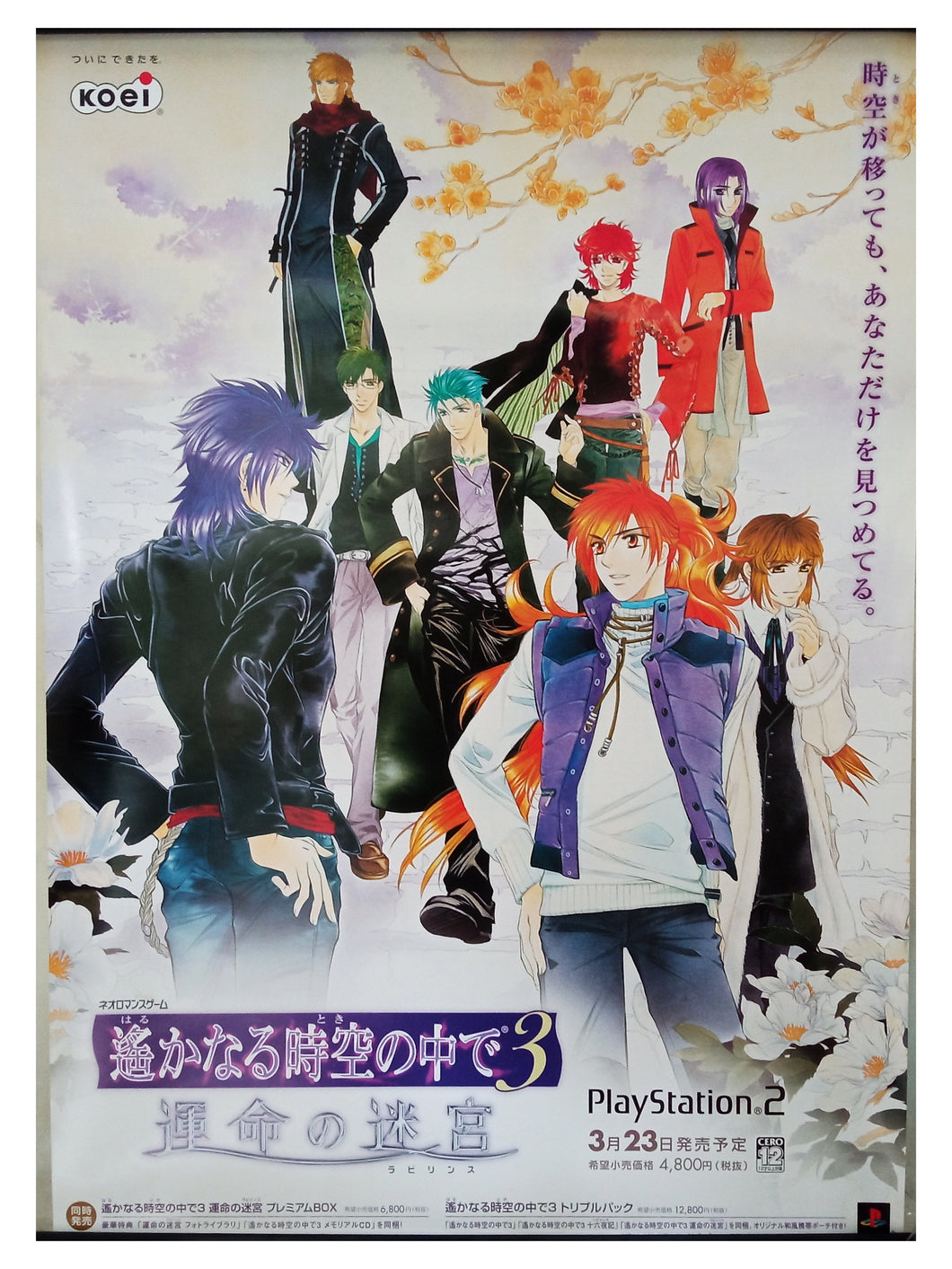 Harukanaru Toki no Naka de 3: Unmei no Labyrinth - Playstation 2 - Store Prommotional B2 Poster