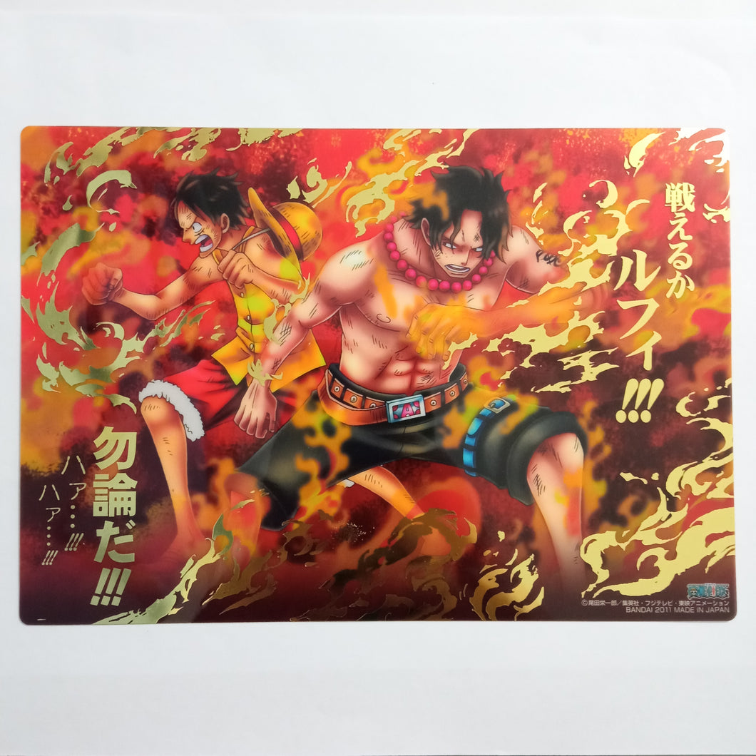 One Piece - Luffy / Ace - Jumbo Carddass - Memorial Log Plate Part 2 ~ Great Pirate Era ~