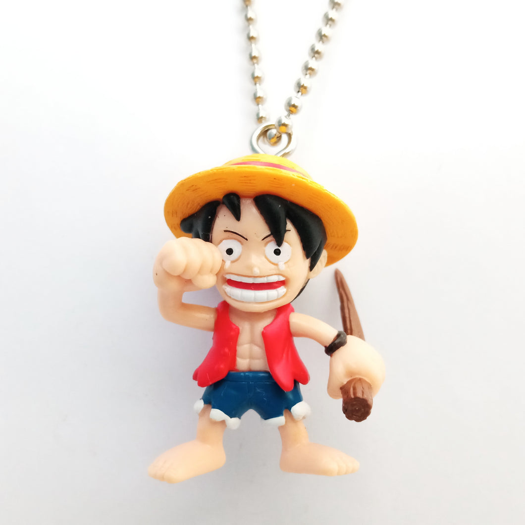 One Piece MONKEY D. LUFFY Figure Keychain Mascot Key Holder Strap Bandai