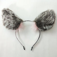 Load image into Gallery viewer, Cat Ear Headband Gray Cat Cosplay Nyanko Bakeneko
