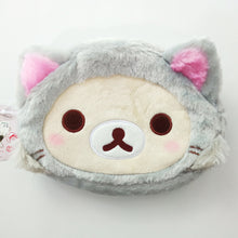 Load image into Gallery viewer, Rilakkuma - Korilakkuma and Cute Cats - Pouch with Cat Gusset - San-X (System Service)
