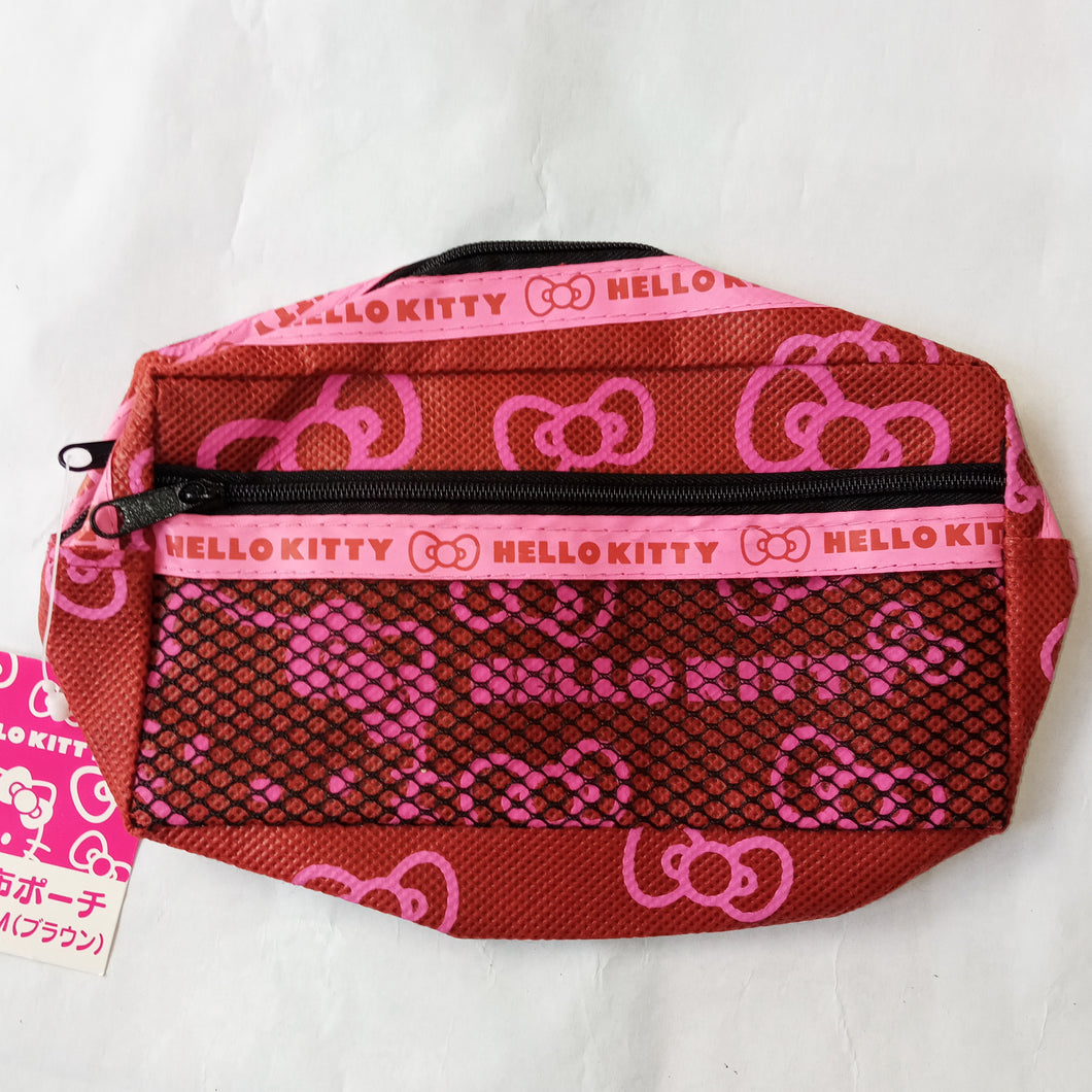 Hello Kitty - Non-woven Brown Pouch Bag