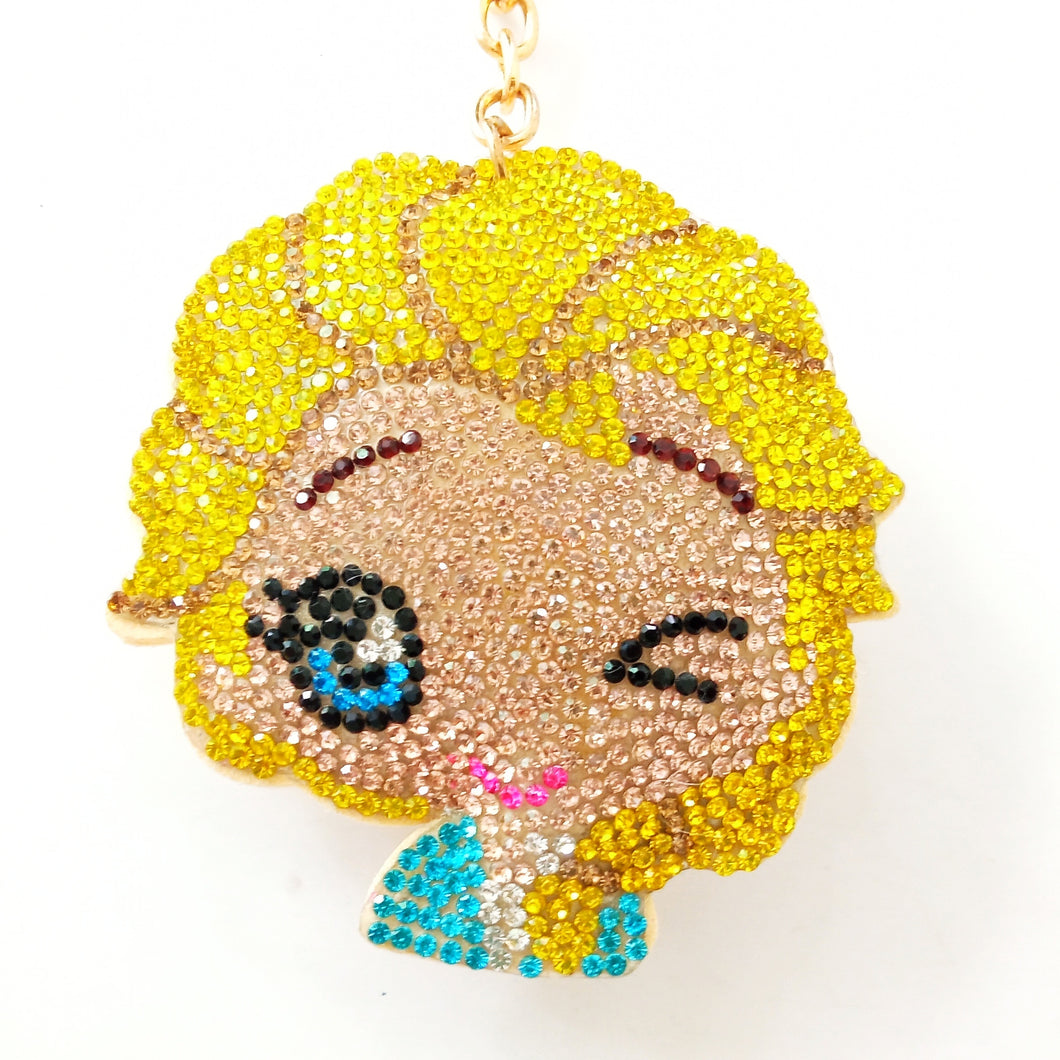 Disney - Rapunzel - Glitter Rhinestone Mascot Keychain