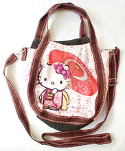 Load image into Gallery viewer, Hello Kitty - Lightweight - Shopping Eco Bag - Balloon Tote Bag - Pink Japanese Pattern - Cuchiwaii
