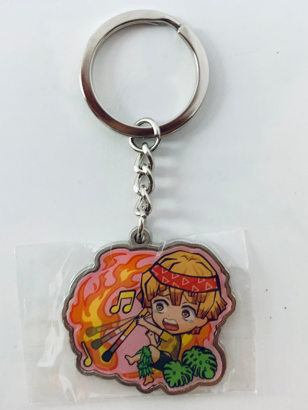 Kimetsu no Yaiba - Agatsuma Zenitsu - Gotouchi Metal Keychain - Iwaki Limited Hawaiian ver.