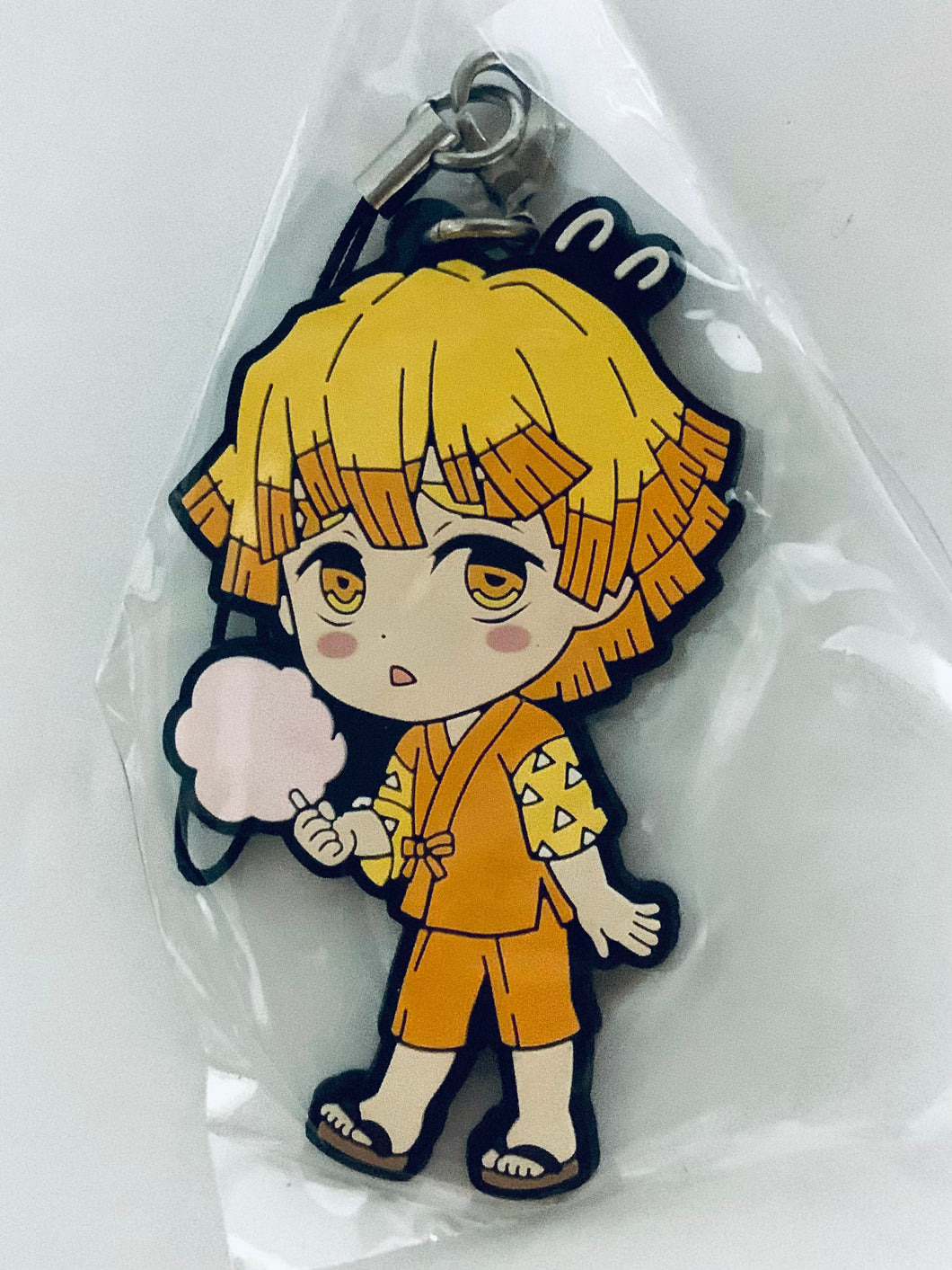 Kimetsu no Yaiba - Agatsuma Zenitsu - Ichiban Kuji ~San~ (Prize E) - Rubber Strap - Kyun-Chara Illustrations