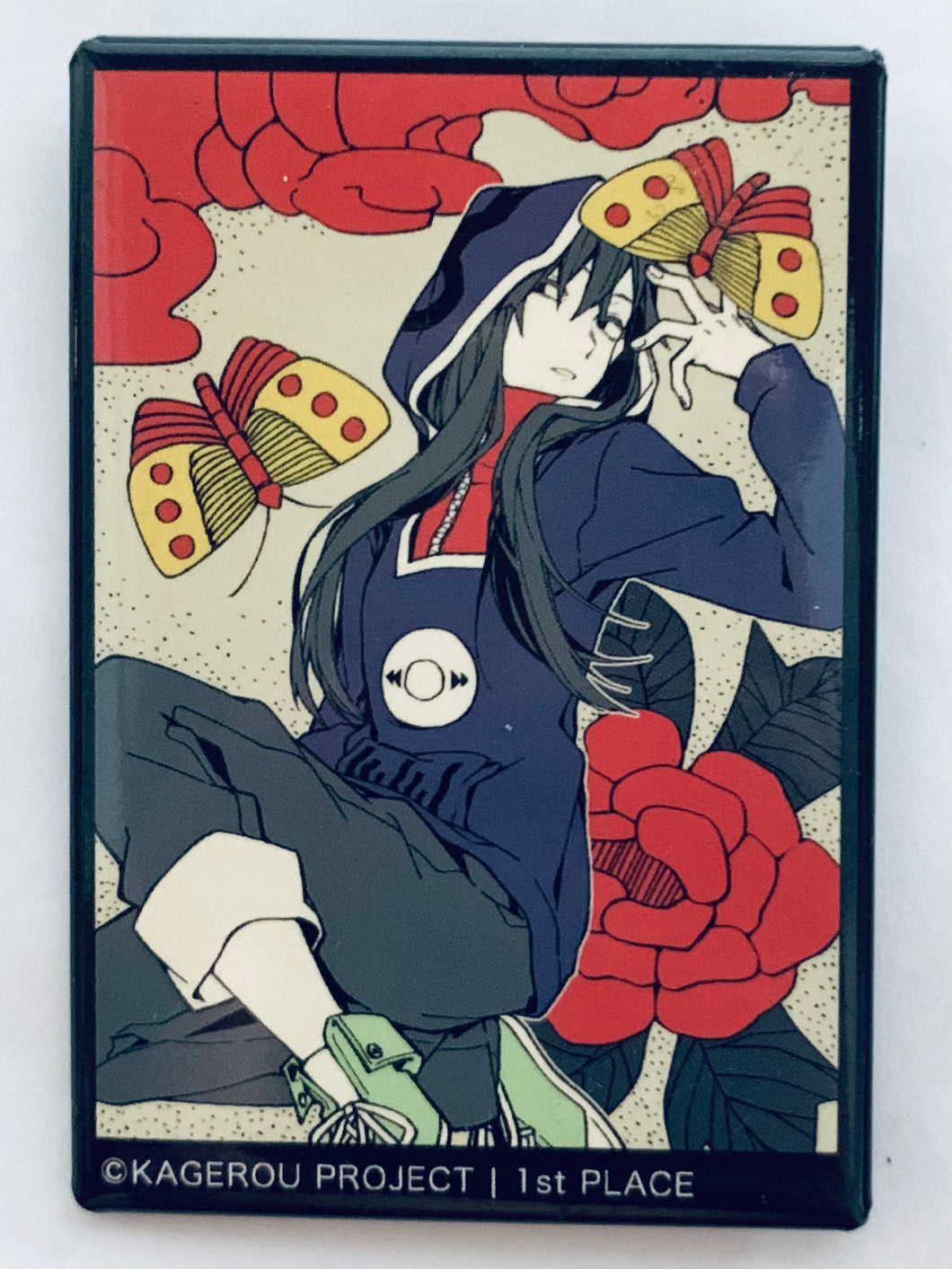 Kagerou Project - Kido Tsubomi - Square Badge - Hanafuda