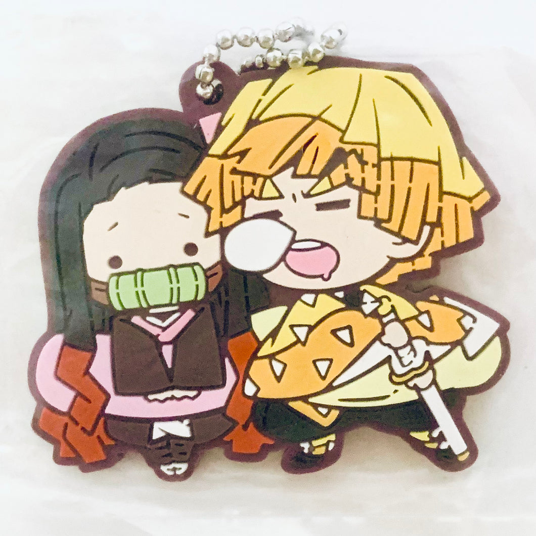 Kimetsu no Yaiba - Agatsuma Zenitsu - Kamado Nezuko - Chara Banchoukou Rubber Mascot Seventh Form Mugen Ressha-hen