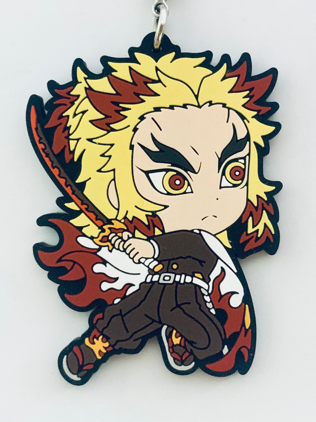 Gekijouban Kimetsu no Yaiba: Mugen Ressha-hen - Rengoku Kyoujurou - Ichiban Kuji (G Prize) - Kyun-Chara Illustrations - Rubber Strap