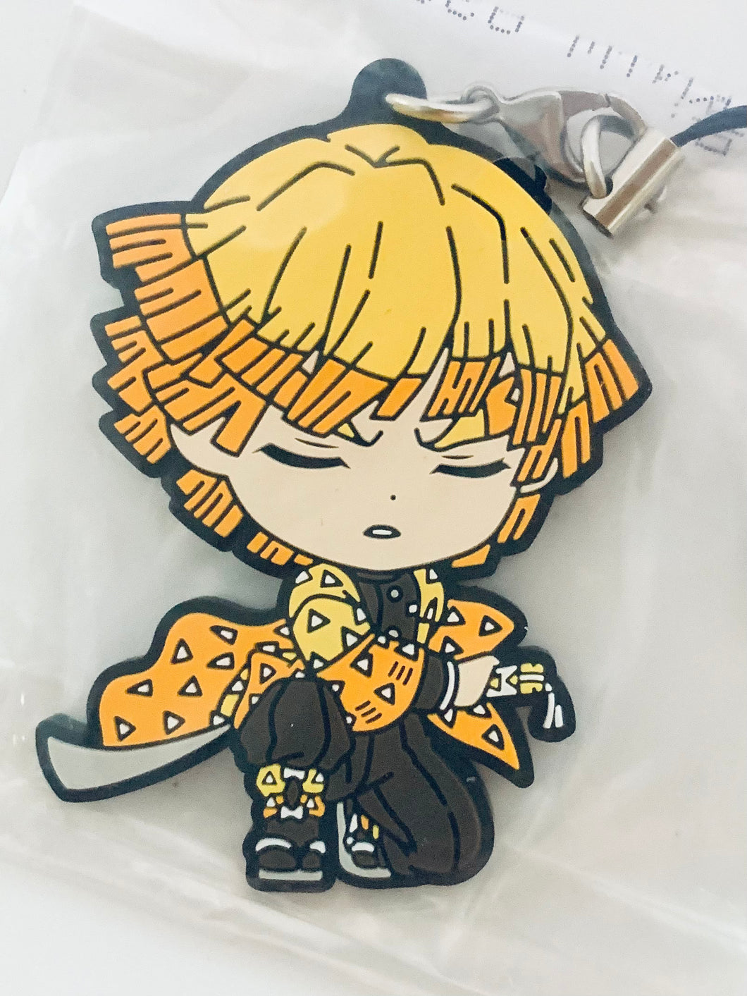 Gekijouban Kimetsu no Yaiba: Mugen Ressha-hen - Agatsuma Zenitsu - Ichiban Kuji (G Prize) - Kyun-Chara Illustrations - Rubber Strap
