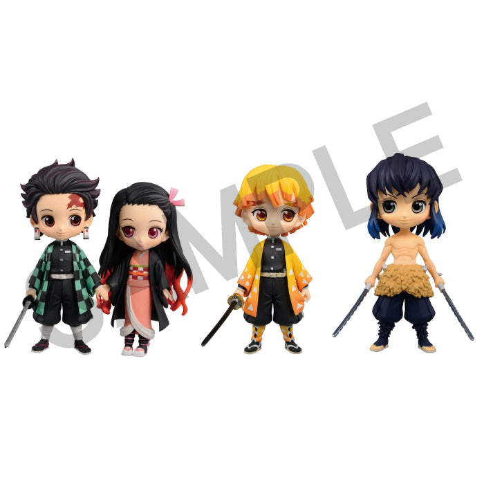 Kimetsu no Yaiba - Tanjirou, Nezuko, Zenitsu & Inosuke - Q Posket Petit - Set of 4 Figures