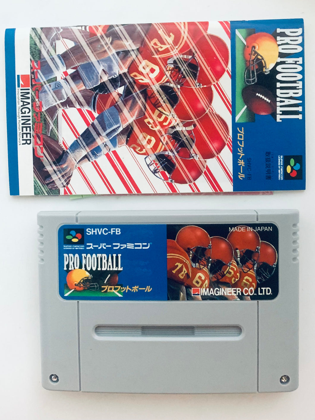 Pro Football - Super Famicom - SFC - Nintendo - Japan Ver. - NTSC-JP - Cart & Manual (SHVC-FB)