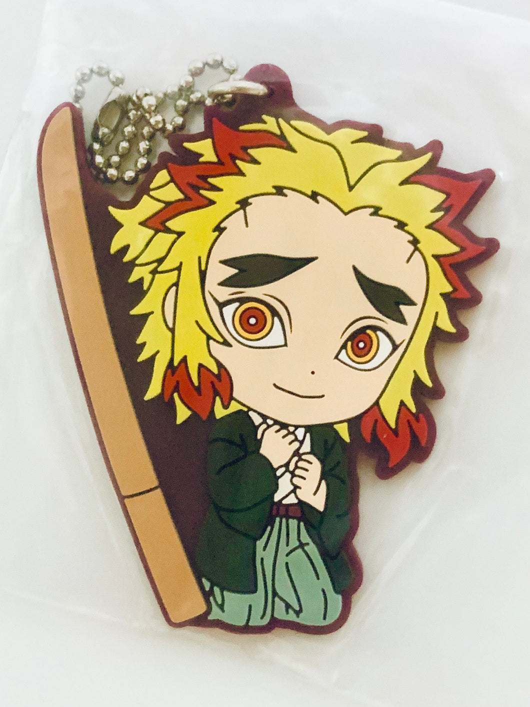 Gekijouban Kimetsu no Yaiba: Mugen Ressha-hen - Rengoku Senjurou - Kyun-Chara Rubber Mascot - Ichiban Kuji ~Katana o Furui Kokoro o Moyase~ (H Prize)
