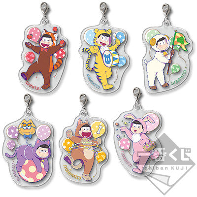 Ichiban Kuji Osomatsu-san ~Kemomatsu-san☆Parade!~ Prize H Acrylic Charm - Complete Set (6 Pcs)