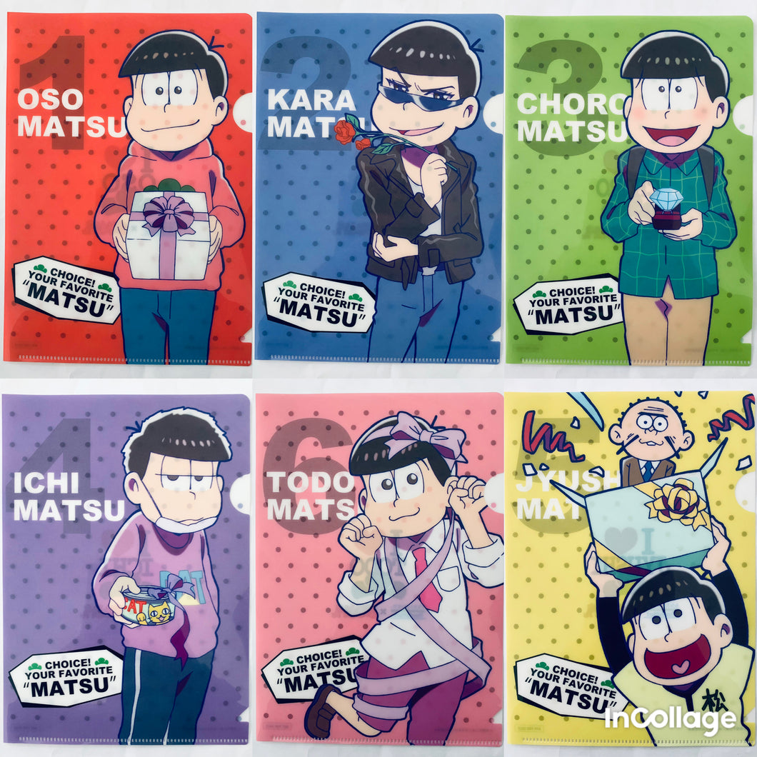 Osomatsu-san x FamilyMart Limited Mini Clear File A5 - Set of 6