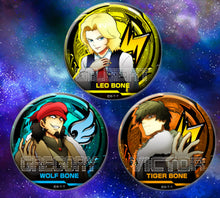 Load image into Gallery viewer, Majin Bone - Gilbert, Gregory &amp; Victor - Dodeka Can Badge Set
