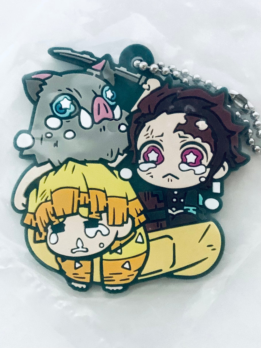 Kimetsu no Yaiba - Agatsuma Zenitsu - Hashibira Inosuke - Kamado Tanjirou - Chara Banchoukou Rubber Mascot Eighth Form Mugen Ressha-hen